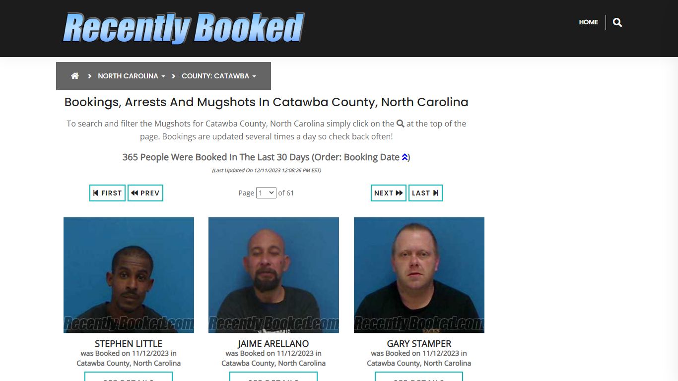 Bookings, Arrests and Mugshots in Catawba County, North Carolina